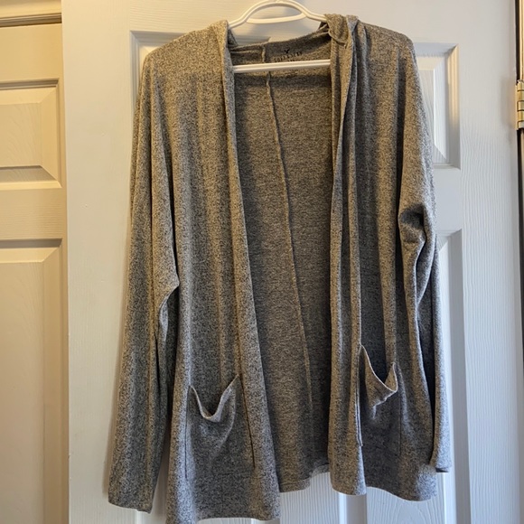 American eagle soft & sexy plush hooded cardigan - Picture 4 of 8